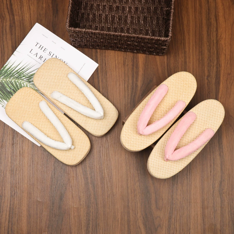 Мужские шлепанцы для косплея-сабо в японском стиле, толстая подошва для пар, противоскользящие снежные