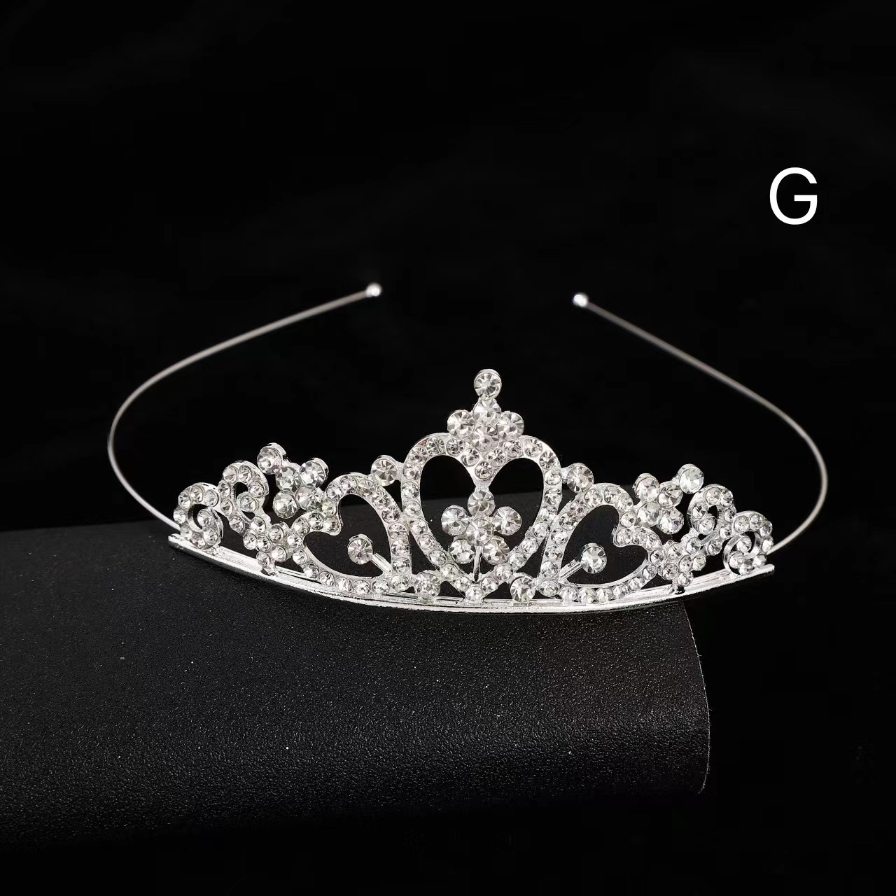 Diadema de corona de diamantes de imitación para niños, peine para el cabello, accesorios para el cabello para niñas, espectáculo de vacaciones para bebés, tocado de novia, cristal chapado en oro