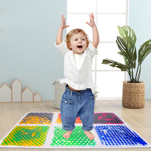 Sensory Floor Tiles, Liquid Floor Tiles with Safety Belts and Textures, Sensory Mats for Kidsren with Special Needs, 6 Packs