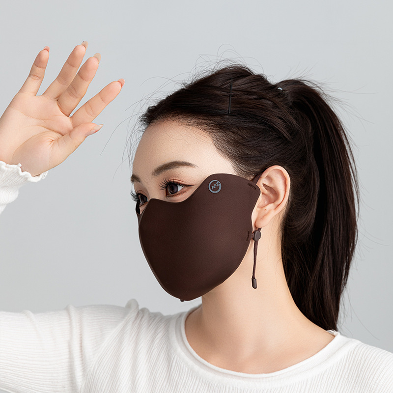 秋冬粉色女保暖口罩新品5D立体海绵口罩骑行保暖防风防冻透气面罩|undefined