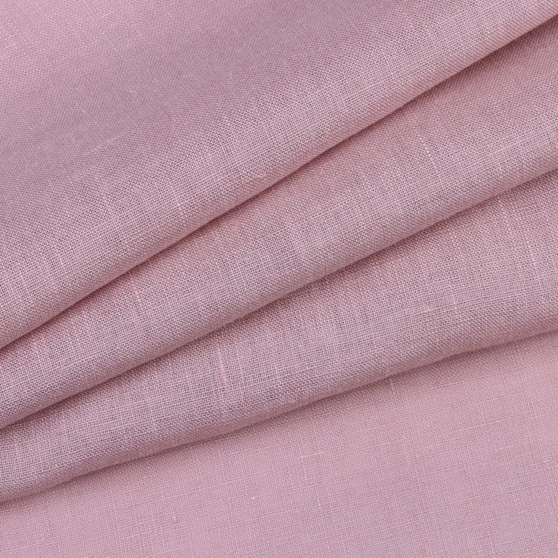 Tela de lino puro de 135g, tejido liso para vestidos, pantalones y ropa, tela de lino teñida con hilo.