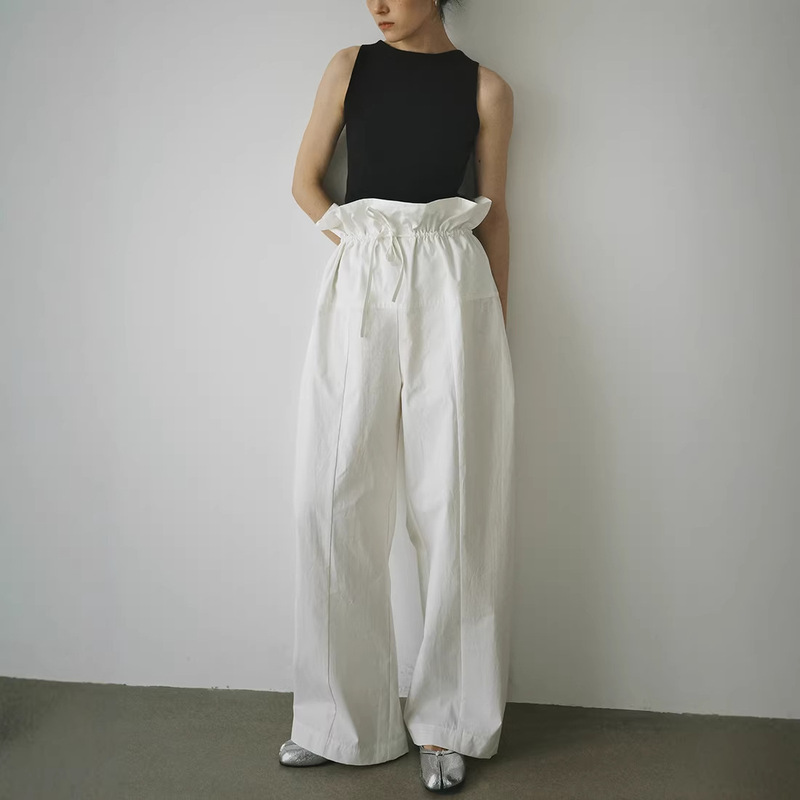 Kaneko Japanese-Style Spring/Summer High-Waisted Wide-Leg Casual Pants for Women, Loose and Drapey Designer Style Slimming Long Pants Kaneko Japanese-Style Spring/Summer High-Waisted Wide-Leg Casual Pants for Women, Loose and Drapey Designer Style Slimming Long Pants