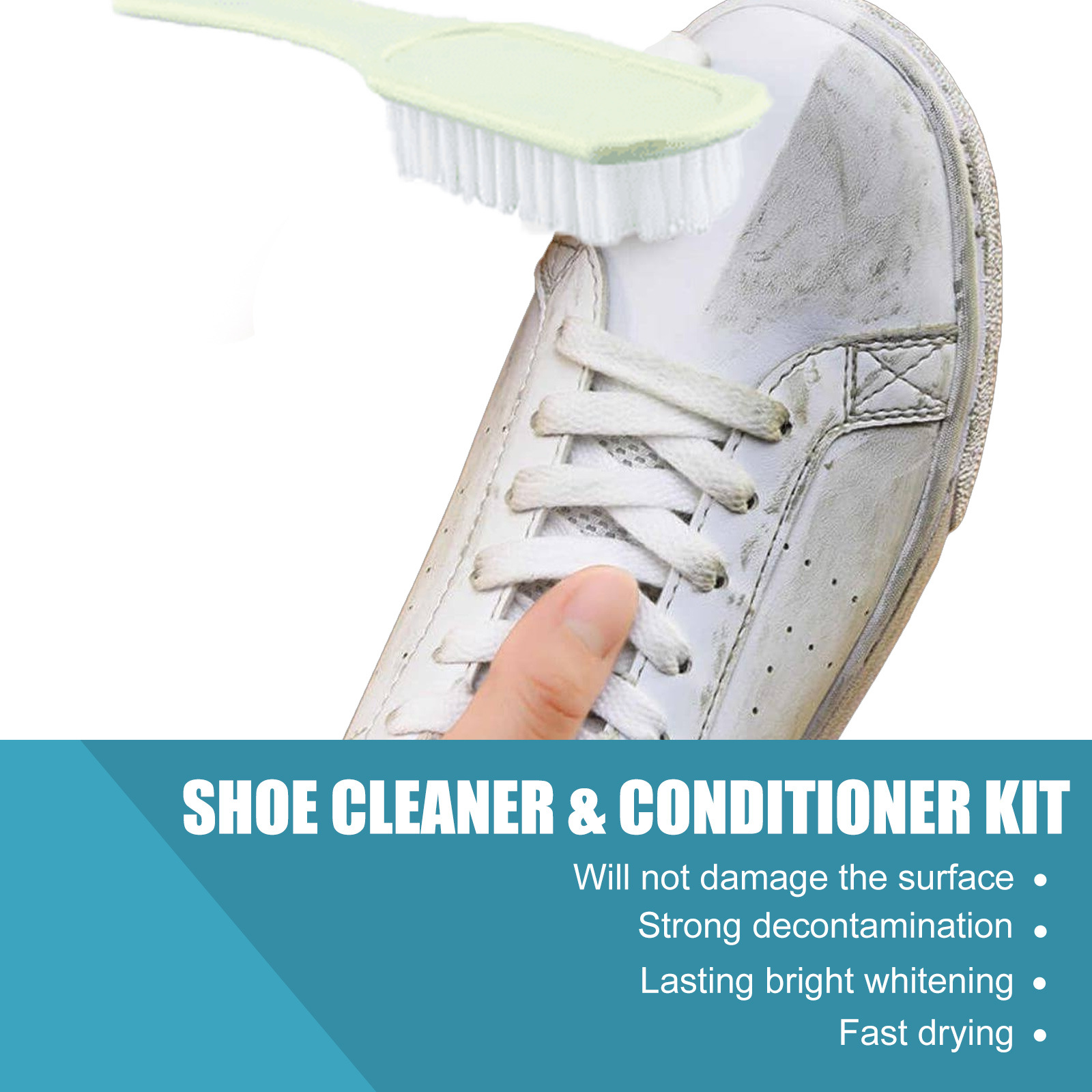 Jue-Fish Shoe Cleaning and Repair Set, White Shoe Stain and Yellow Edge Whitening Agent, Portable and Brightening