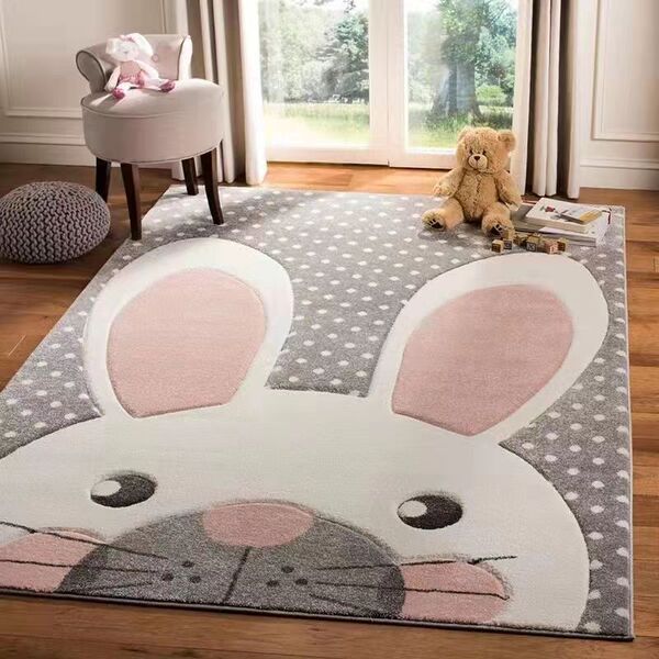 cartoon cute children's carpet made of faux fur for living room for…