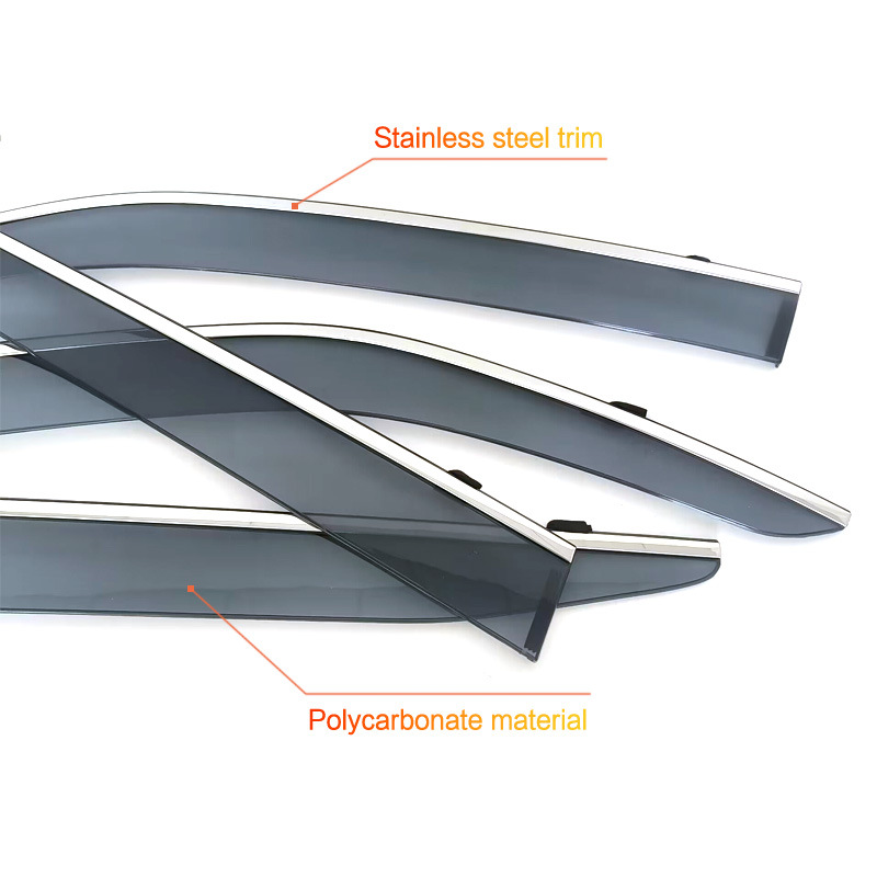 Toyota 2023 Land Cruiser LC300 Rain Guards, Electroplated/Stainless Trim