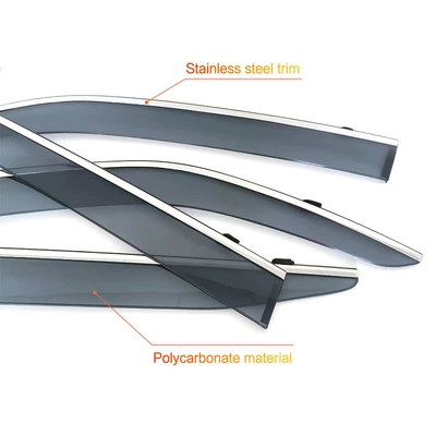 Guards, Electroplated/Stainless Trim | Toyota Rain shield