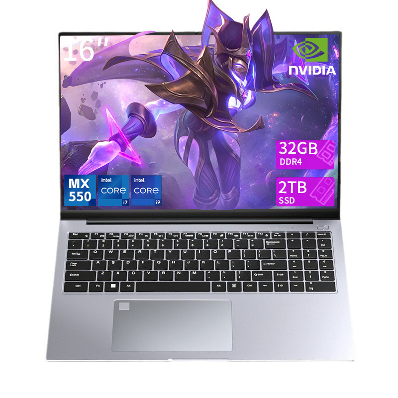 Metal 16inch Core I7 Gaming Notebook 13Th Generation I9-13900H+Mx550 Independent Graphics Notebook Computer Wholesale