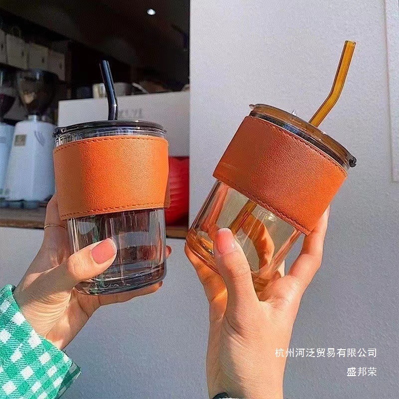 厂家直销网红水杯高颜值吸管杯咖啡杯子伴手礼小礼品赠送玻璃