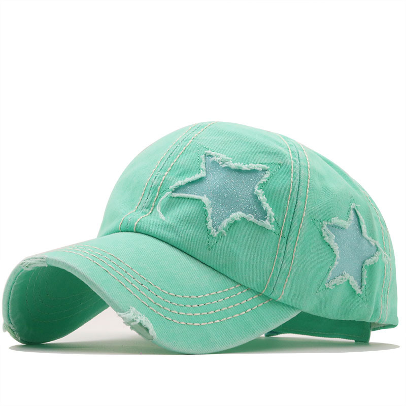 Wholesale Accessories Broken Hole Five-pointed Star Baseball Cap Nihaojewelry display picture 2