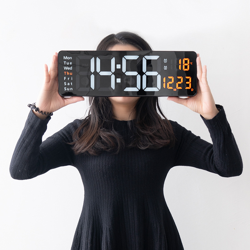 16inch Large Screen Functional Display Clock Nordic Digital Clock Simple Living Room Wall Clock Led Wall Clock 6626 16inch Large Screen Functional Display Clock Nordic Digital Clock Simple Living Room Wall Clock Led Wall Clock 6626