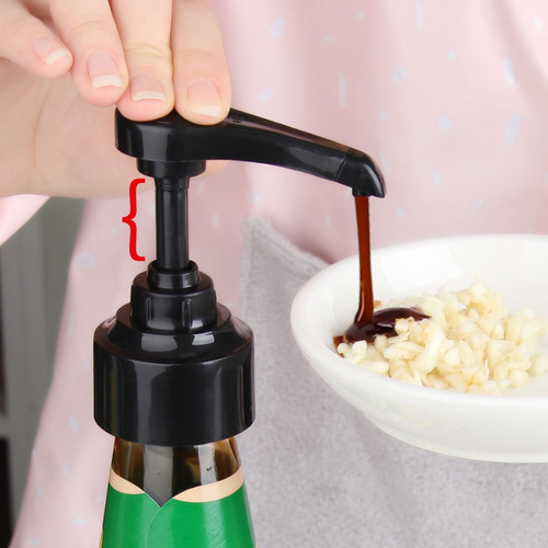 Oyster Sauce Bottle Squeeze Nozzle, Oil Bottle Squeeze, Household Oil Squeeze Nozzle, Oyster Sauce Magic Pump Head, Measuring Bottle, Squeeze Type