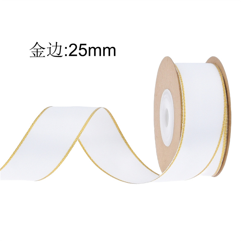 Amazon cinta de borde de cebolla de oro y plata de doble cara engrosada cinta de poliéster arco accesorios para el cabello cinta vestido floral