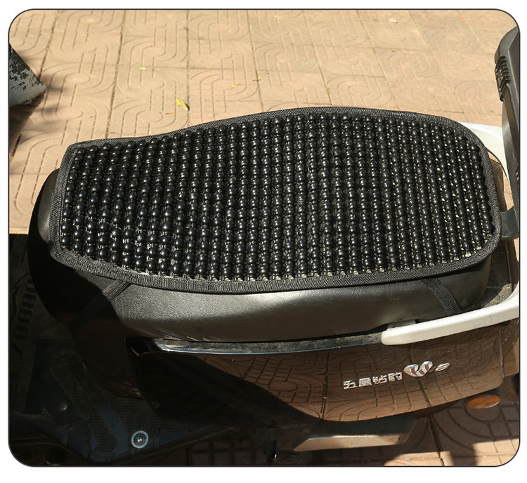 Universal Electric Vehicle Seat Cushion, Summer Breathable Wooden Bead Seat Pad, Non-Slip, Sun Protection, Electric Bike Seat Cover, Cooling Pad Wholesale