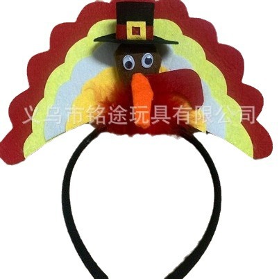 Accesorios personalizados de vacaciones hechos a mano Accesorios de vacaciones de plástico accesorios de ropa Acción de Gracias Fiesta Turquía Buckle