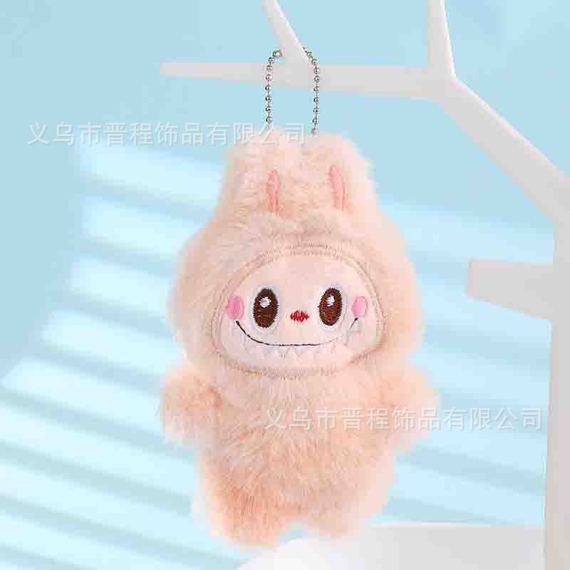きしむかわいい Labubu 人形ペンダント漫画 Labubu ウサギぬいぐるみバッグキーホルダー小さなペンダントバッチ|undefined