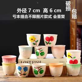 带发财树多肉花盆大口径多肉创意大号花盆托盘家用盆的陶瓷