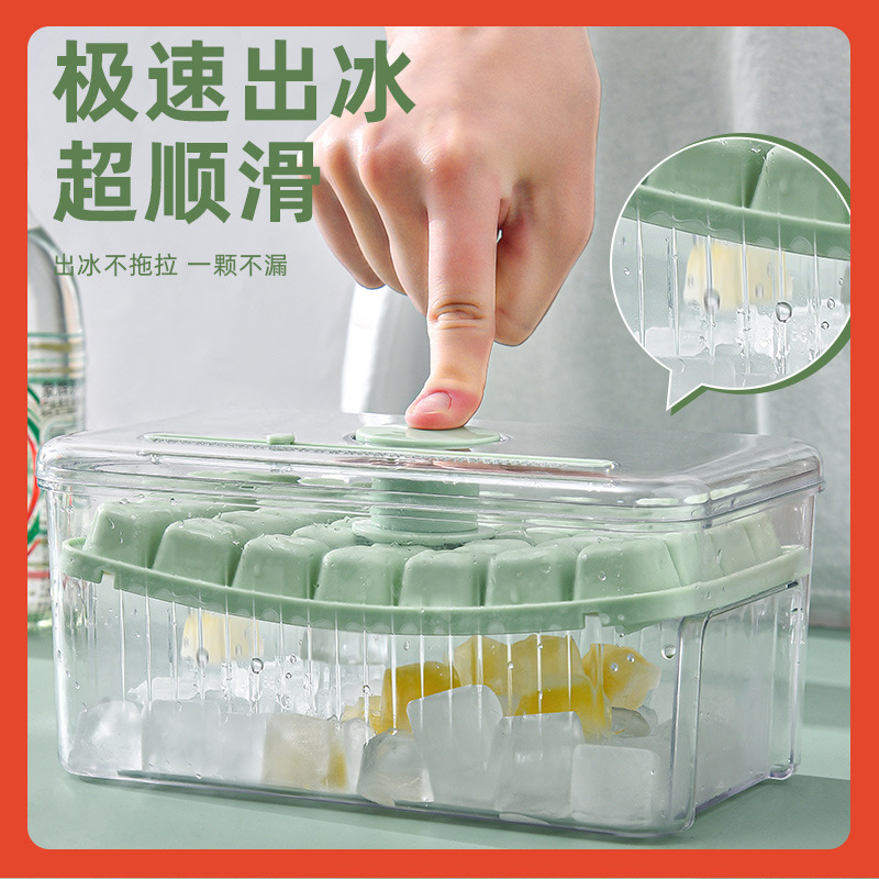 ✅ Molde para cubitos de hielo para congelar, bandeja de hielo prensada de calidad alimentaria para cubitos de hielo caseros en el refrigerador del hogar.