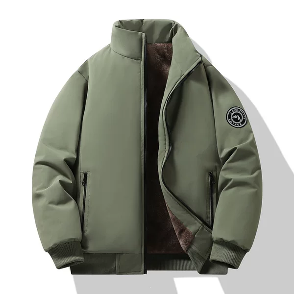 M-8XL new winter cotton jacket for men, fleece-lined and thickened, with a detachable hood, suitable for middle-aged and elderly men, windproof and warm