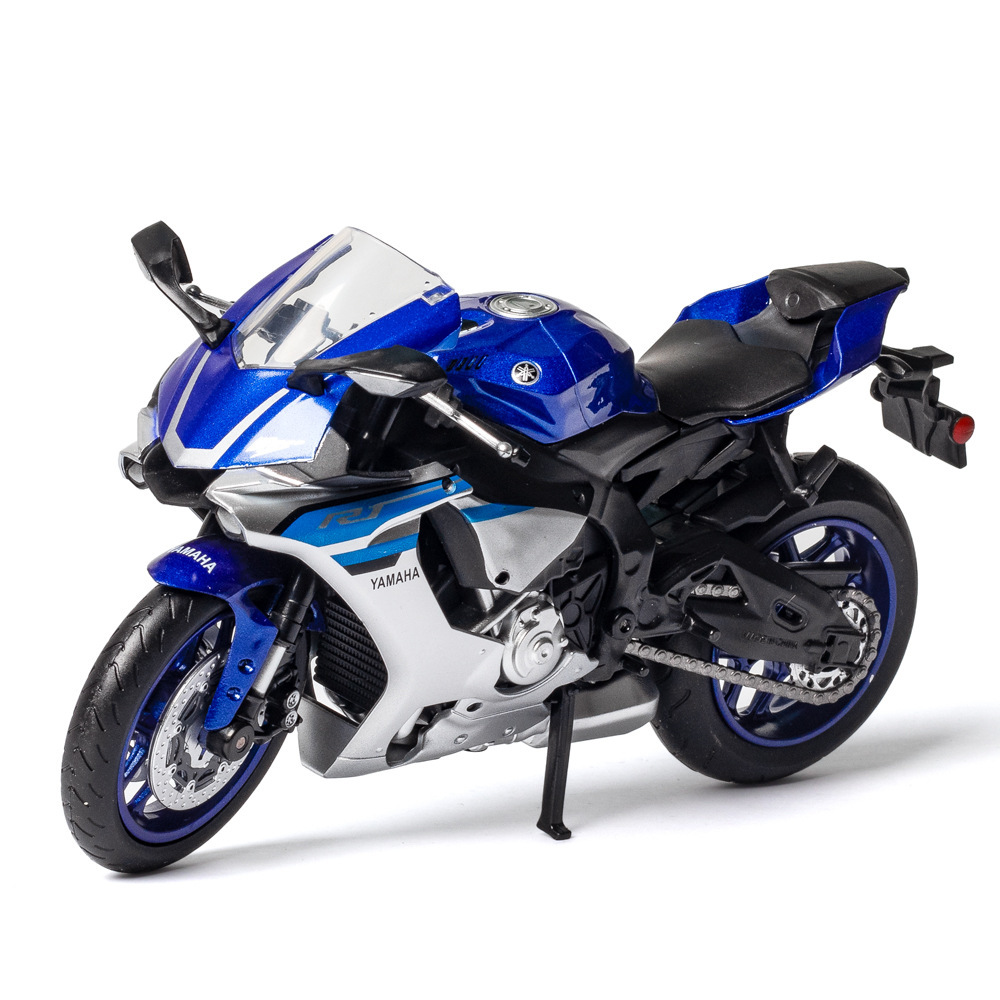 【盒裝】彩珀仿真1：12雅馬哈YZF-R1合金摩托車街車模型收藏擺件