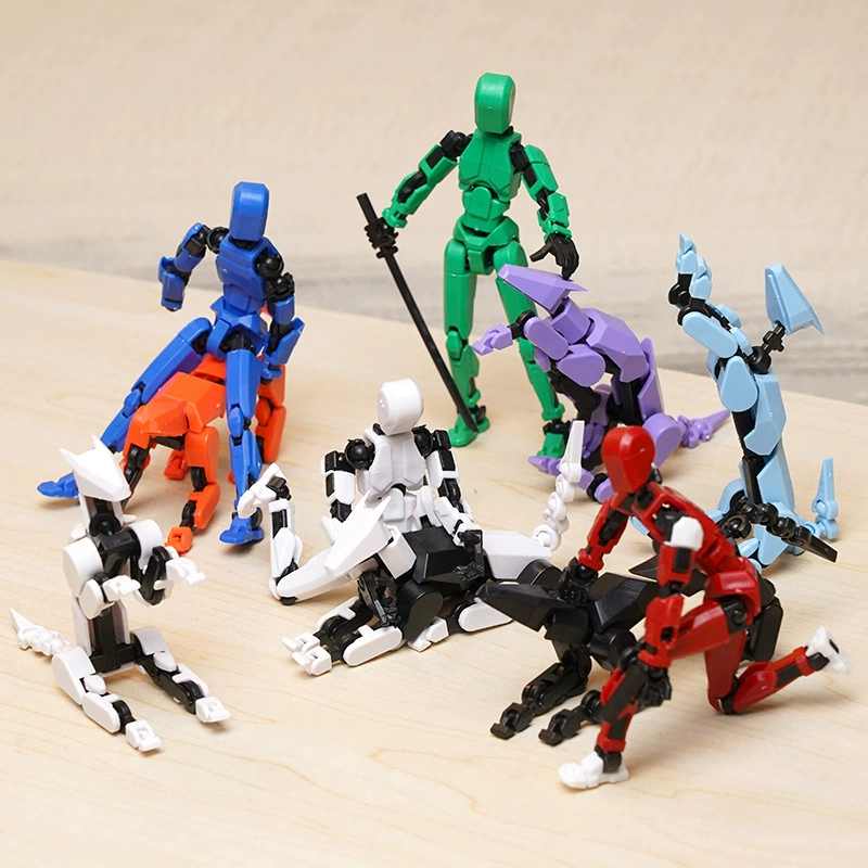 Детская головоломка творческая сборка 13 суставных кукольных строительных блоков 3D печать мульти-суставных движений тела декомпрессионные игрушки