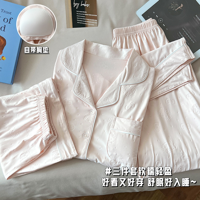 2025 Fairy Style Pajamas for Women Summer Silk Cotton Thin Style with Chest Pad Short Sleeves Cool Feeling Can Be Worn Outside Home Clothes Set 2025 Fairy Style Pajamas for Women Summer Silk Cotton Thin Style with Chest Pad Short Sleeves Cool Feeling Can Be Worn Outside Home Clothes Set