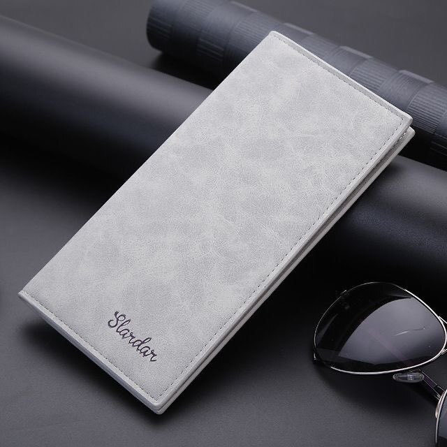 Men's Long Wallet Ultra-Thin Youth Simple Personality Wallet Japanese and Korean Multi-Card Slot Student Soft Wallet Large Bill Holder Trendy Men's Long Wallet Ultra-Thin Youth Simple Personality Wallet Japanese and Korean Multi-Card Slot Student Soft Wallet Large Bill Holder Trendy