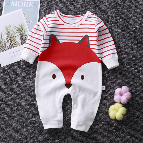 Baby cotton crawler suit spring and autumn baby one-piece suit, diaper cover for newborn babies, children's clothing wholesale