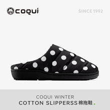 COQUI酷趣鸭绒半包跟款棉拖鞋女保暖防滑户外两穿室内家居棉拖男