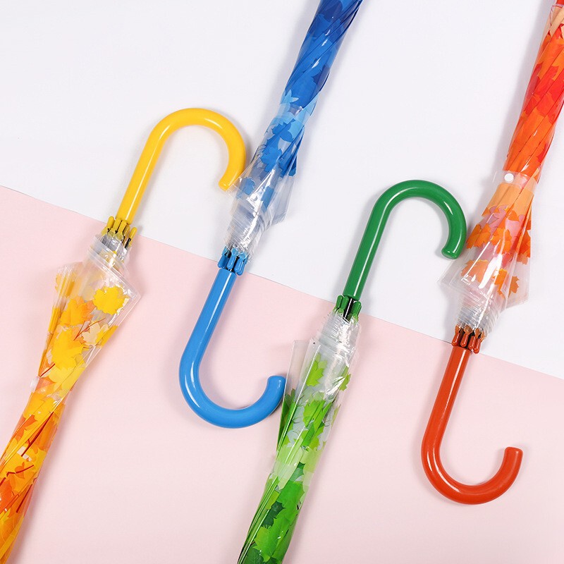 Manufacturer Wholesale Flower Umbrella Birdcage Transparent Umbrella Princess Arched Mushroom Umbrella Maple Leaf Umbrella Cherry Blossom Fresh Style Long Handle