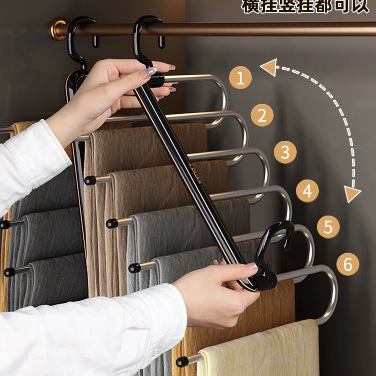 Японская импортная складная вешалка для брюк, многофункциональная бытовая вешалка для одежды, встроенный шкаф для хранения брюк