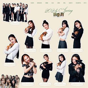 24-летние женские группы TWICE новая акрилная двухсторонняя стойка на столе украшений