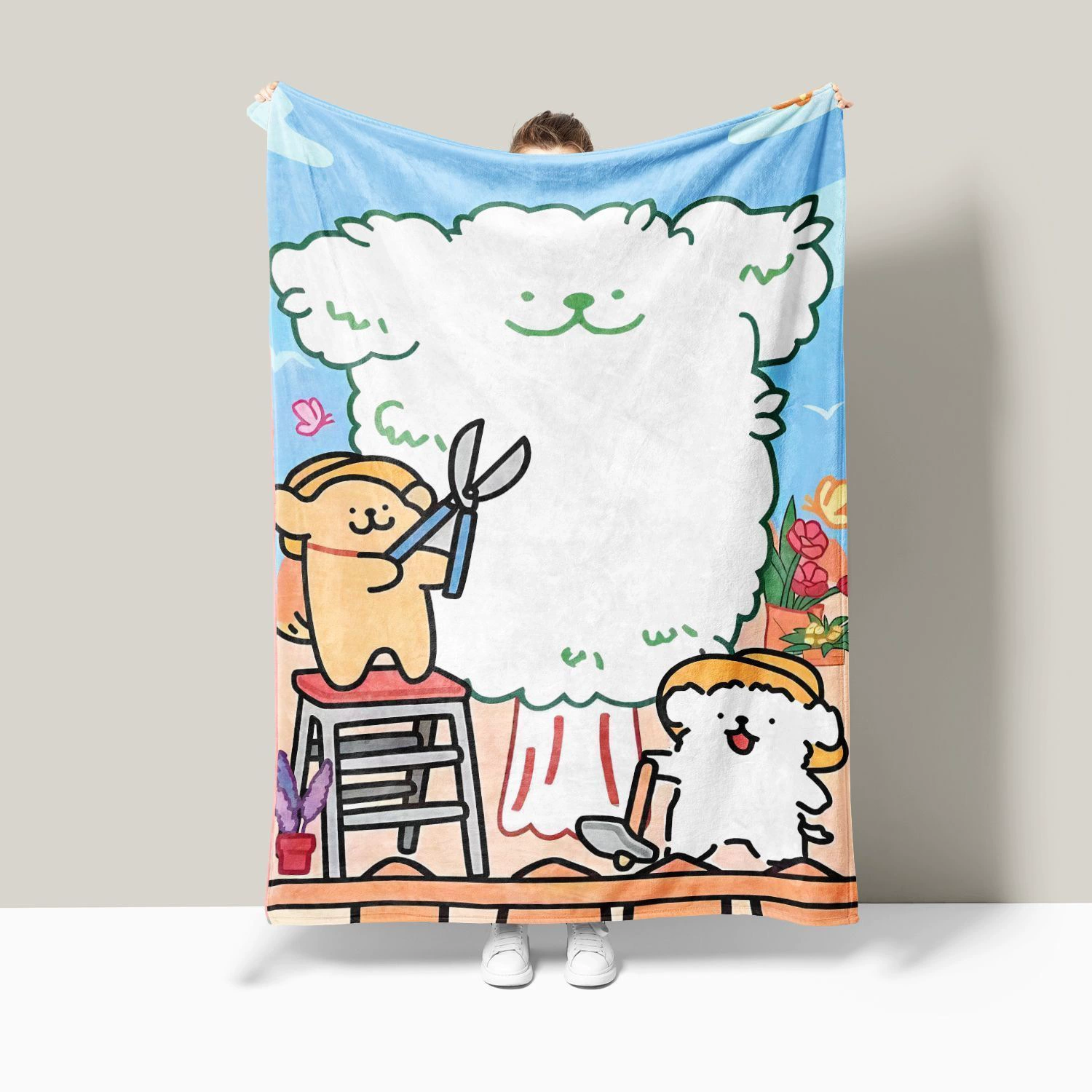 Короткое фланелевое одеяло