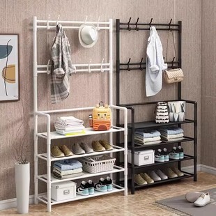 Doorway Household Multi-Layer Clothes Hanger Integrated Coat Rack Shoe Cabinet 2024 Rental House Simple Zhao Zhiqian