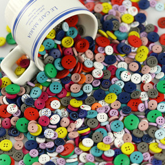 Art Sen ESSTUDIO Mixed Wood Buttons Four-Eyed Colorful Retro DIY Children's Sweater Vest Buttons