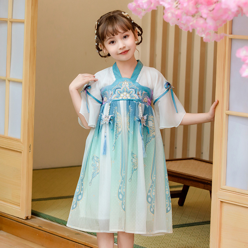 汉服女童夏季薄款中国风儿童装古风超仙唐装襦裙夏2026新款夏款女
