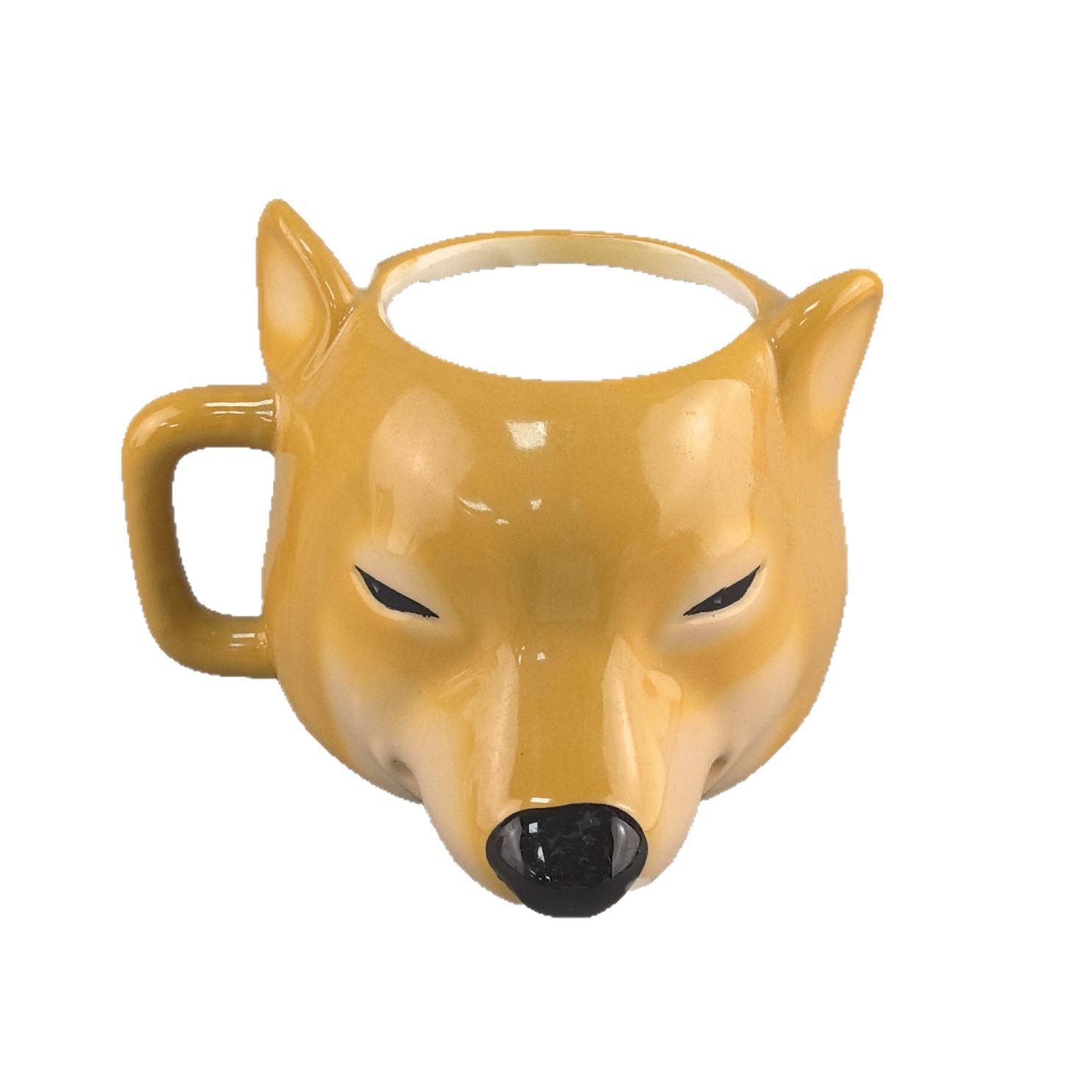 Caricatura extraña taza de cerámica de agua de perro de madera casera taza de leche encantadora pareja marca taza regalo creativo de cumpleaños