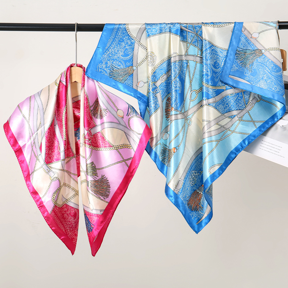 Bufanda cuadrada grande de 90 colores suave y agradable para la piel, pañuelo en la cabeza, temperamento femenino, todo fósforo, antiarrugas, bufanda de seda larga sin planchar, precio al por mayor