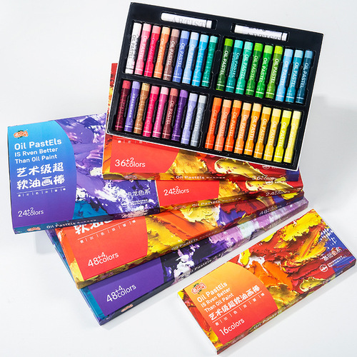 Super soft oil pastels set children's graffiti crayons soft complete set of 24 colors 48 colors macaron painting oil pastels
