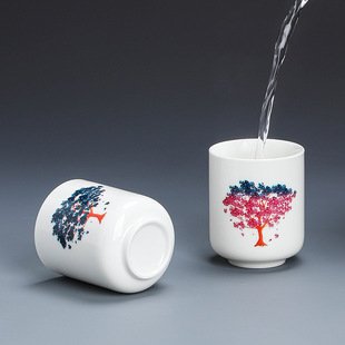 Tea Cup Ceramic Color-changing Tea Cup Tea Cup White Porcelain Cup Master Cup Personal Cup Shake Tone Explosions Ceramic Kung Fu Tea Cup