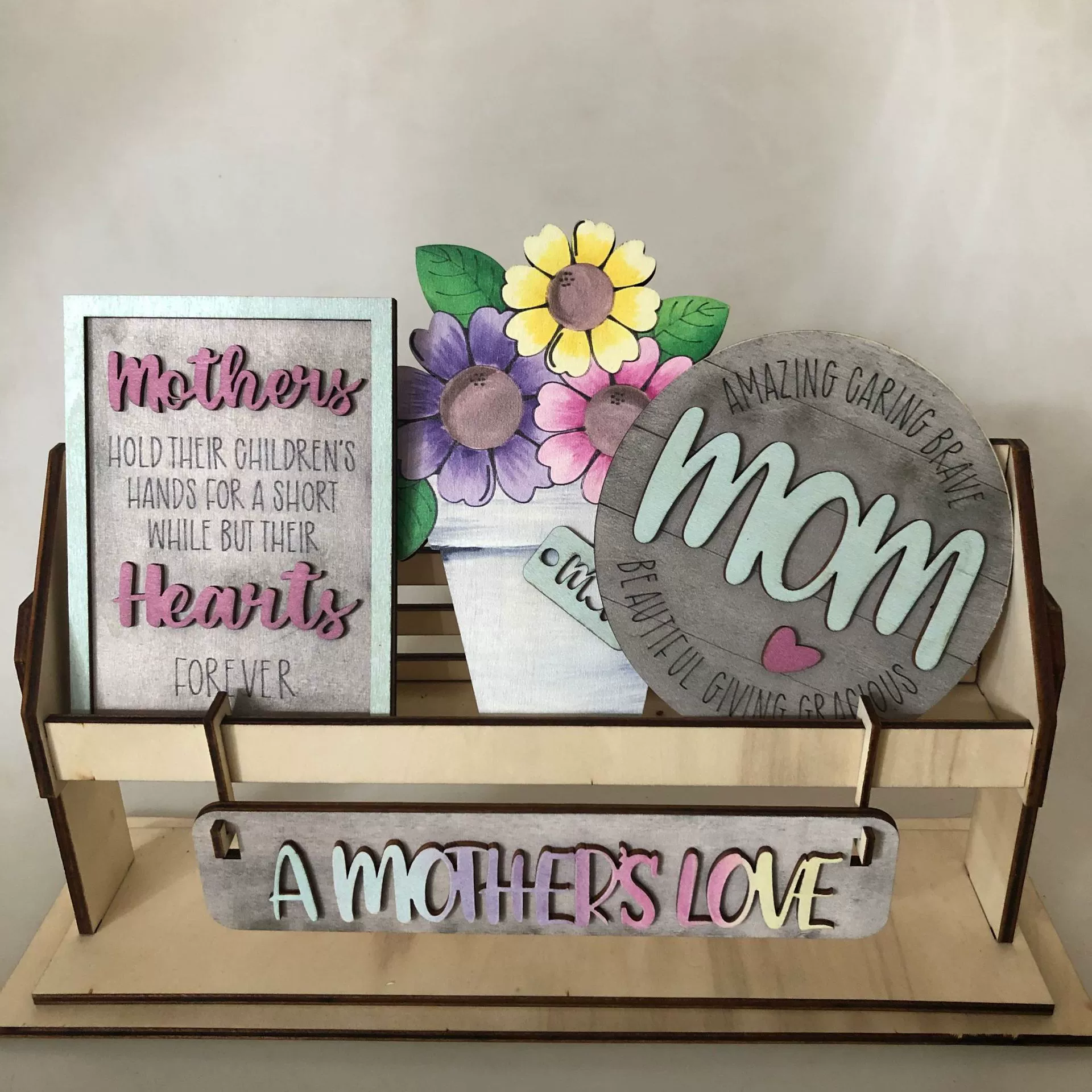 Трансграничные взрывы День Матери Подсолнух Любовь Арт Декоративное искусство Креативные украшения интерьера Деревянные подносы