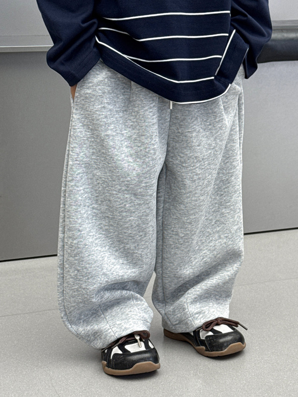 新品男女童秋季2025韩版新款简约纯色百搭日常卫裤宽松休闲长裤|undefined