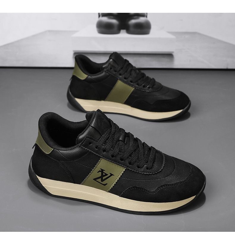 Chaussures de sport décontractées Forrest Gump 2026 pour hommes, semelles épaisses antidérapantes, noires, tendance et polyvalentes._voghion.com