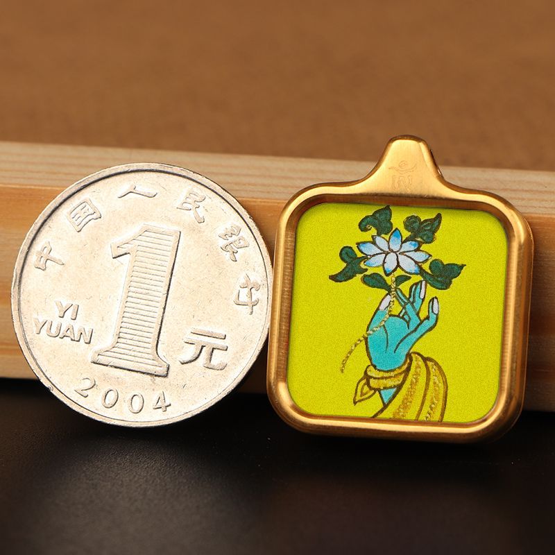 Kaifeng mini colgante Tangka Huang Zakilam tibetano joyería collar de marca budista ventas calientes