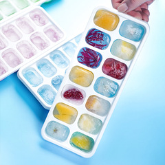 Soft glue ice cube mold ice tray with lid ice box refrigerator home homemade easy to release internet celebrity ice making artifact ice bag