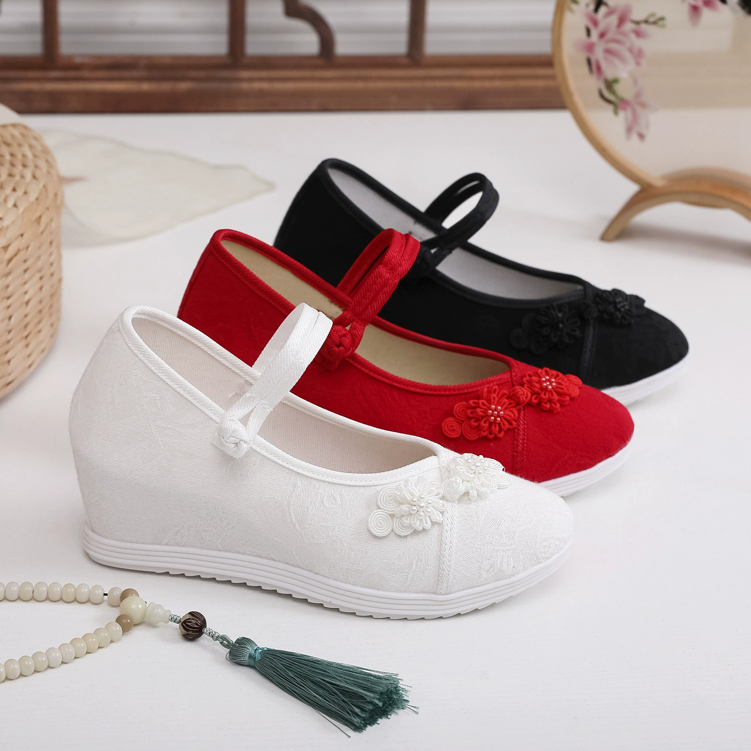 Hanfu, spring summer footwear, high slip-ons, ethnic shoes, ethnic style