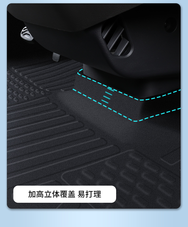 Jmc Fushun E Fushun Floor Mats Tpe New Energy Pure Electric Front Row Fully Surrounded Car Floor Mats Wear-Resistant