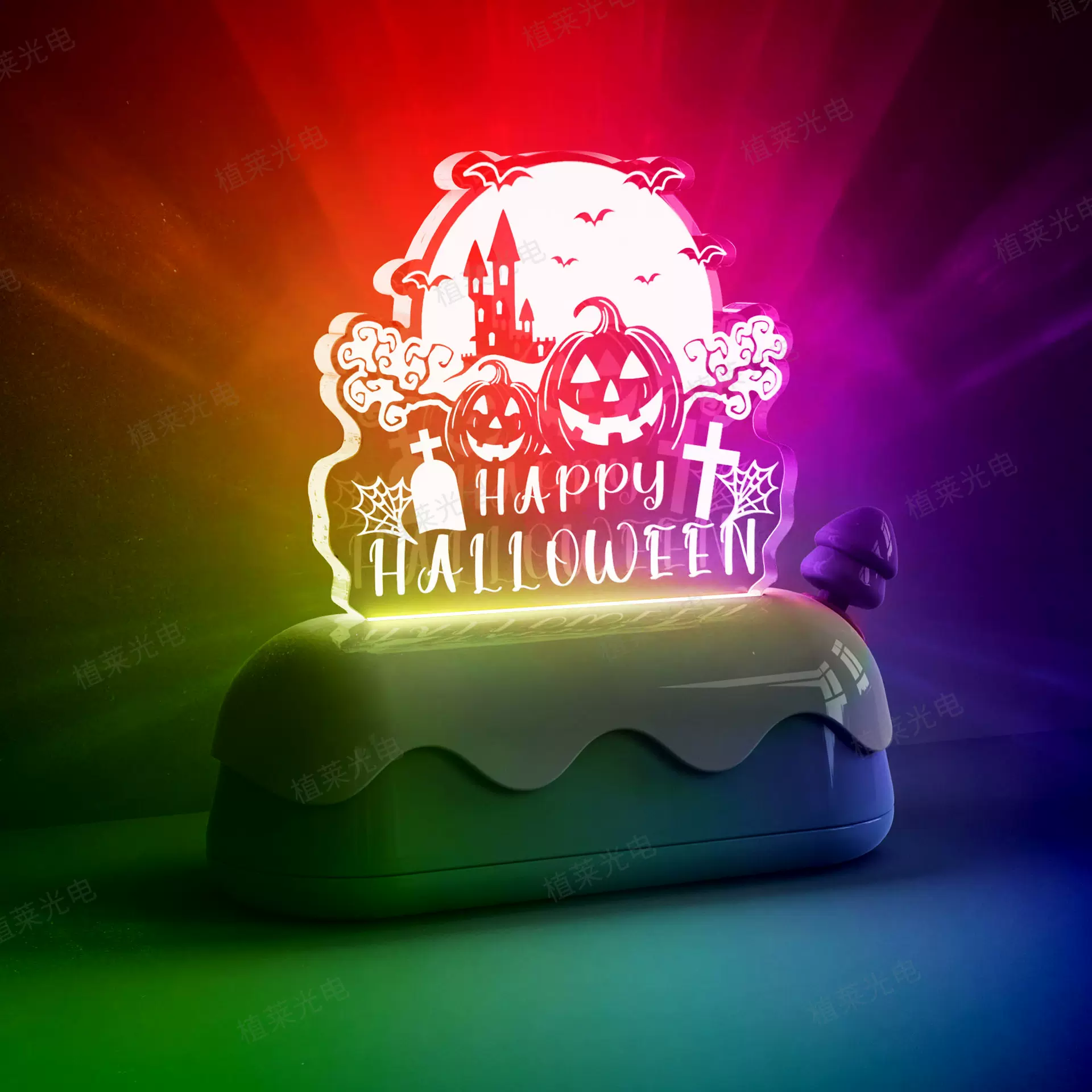 创意夜灯TB003万圣节庆祝生日礼物送儿童小孩子RGB卧室床头小夜灯