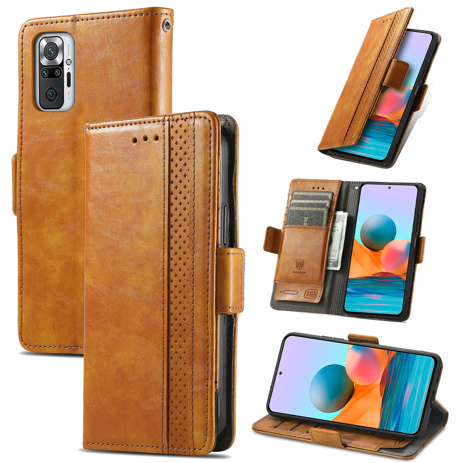 适用红米Note14pro手机壳翻盖Turbo4插卡支架小米17promax保护套