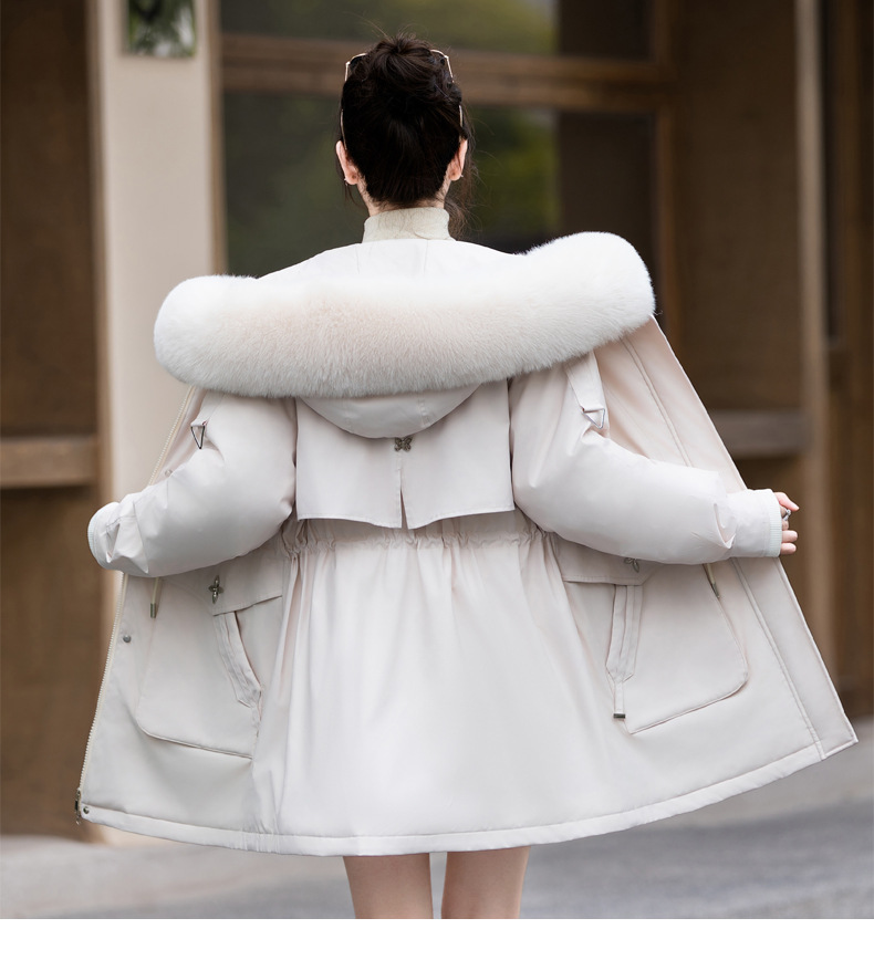 Abbigliamento da donna cappotto parka di grandi dimensioni cappotto in cotone con collo largo da donna stile coreano più vita in velluto cappotto caldo in cotone tendenza da donna_voghion.com