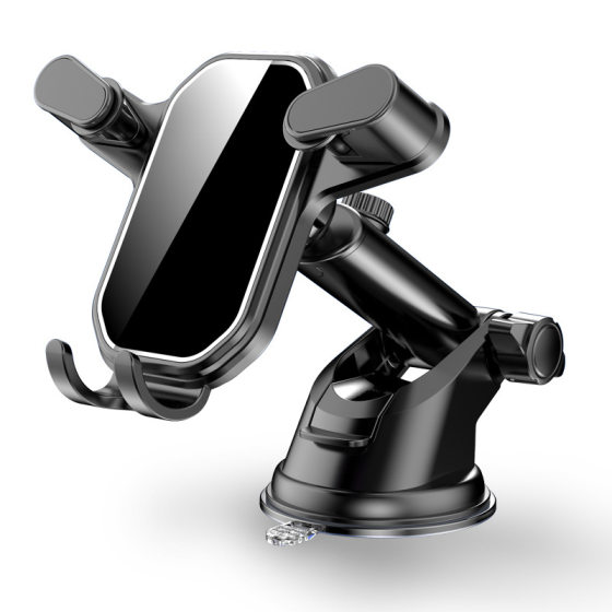 New mechanical arm gravity air outlet mobile phone holder silent spiral hook suction cup car mobile phone holder